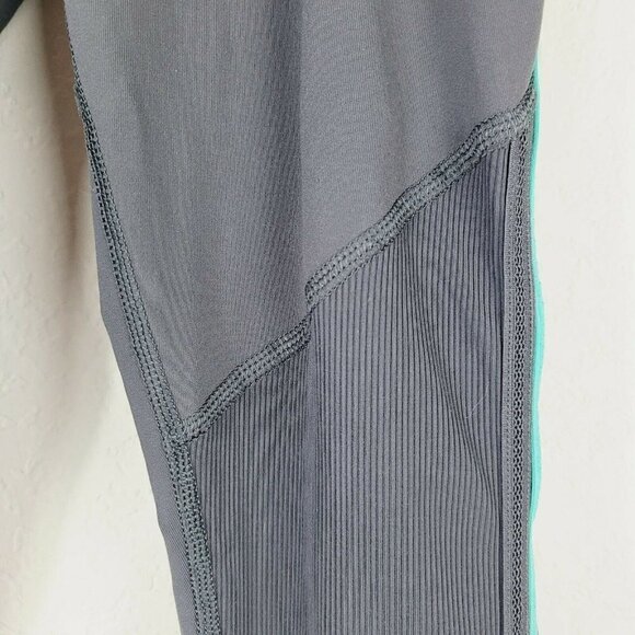 Lululemon Race With Grace Cropped Running Pants Sz 6 Soot/Bali Breeze Athletic - Picture 5 of 12